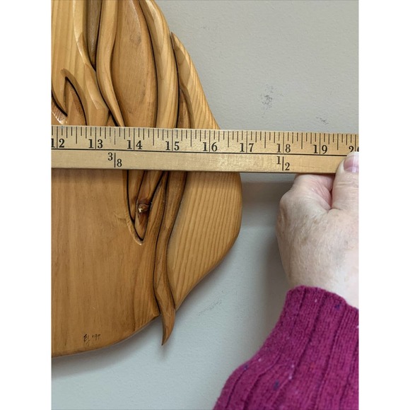 Intarsia Wood Horse Head Intarsia Eddie Brunswick Ohio 17x18 Western Woodwork - Picture 5 of 9